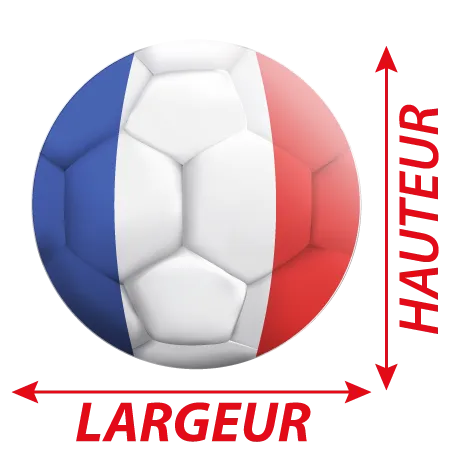 Détail Autocollant Ballon De Foot France