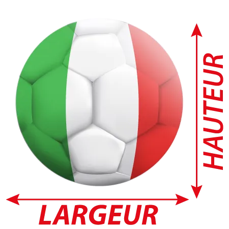 Détail Autocollant Ballon De Foot Italie