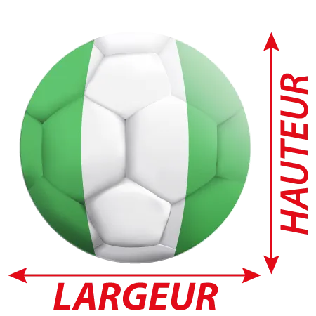 Détail Autocollant Ballon De Foot Nigeria