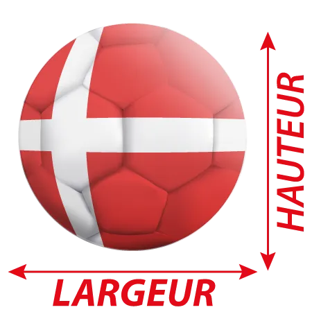 Détail Autocollant Ballon De Foot Danemark