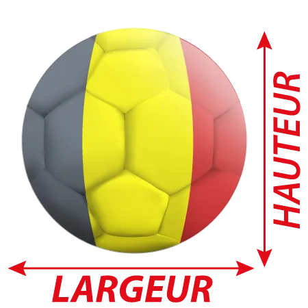 Détail Autocollant Ballon De Foot Belgique