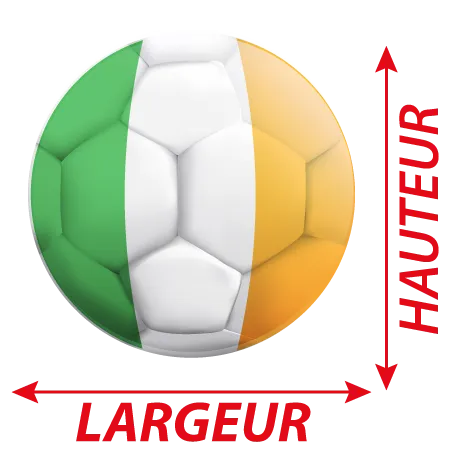 Détail Autocollant Ballon De Foot Irlande