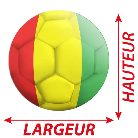 Détail Autocollant Ballon De Foot République Centrafricaine