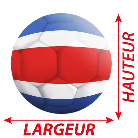 Détail Autocollant Ballon De Foot Costa Rica