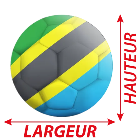 Détail Autocollant Ballon De Foot Tanzanie