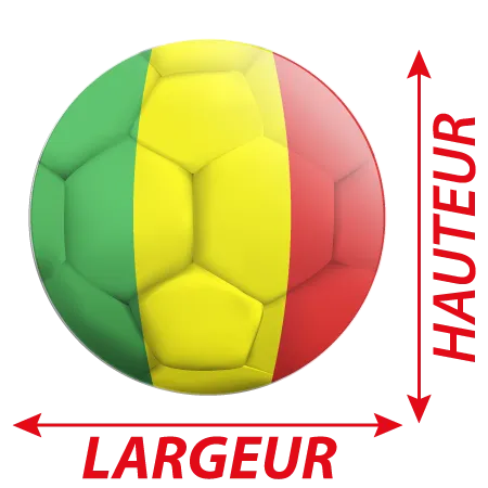 Détail Autocollant Ballon De Foot Mali