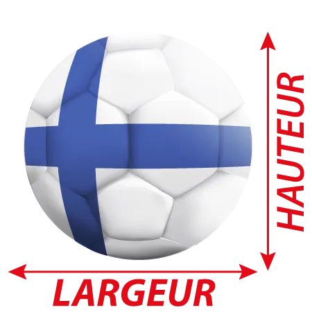 Détail Autocollant Ballon De Foot Finlande