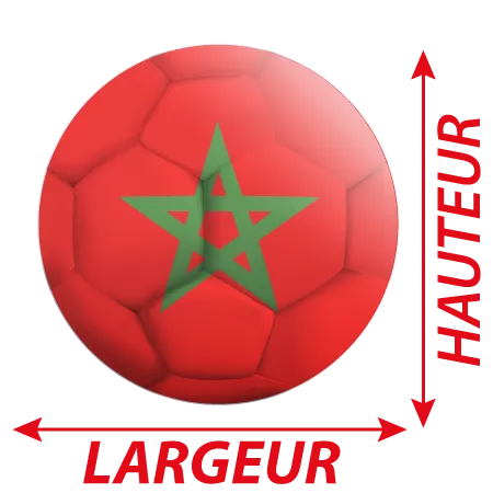 Détail Autocollant Ballon De Foot Maroc