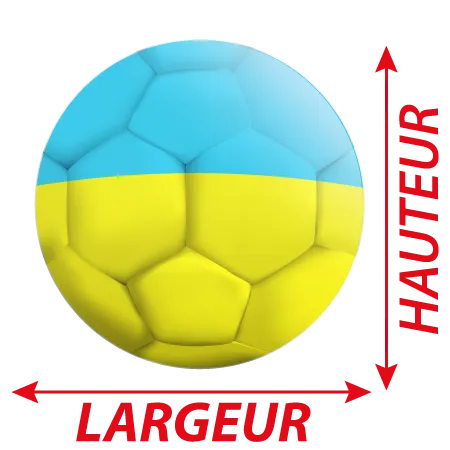 Détail Autocollant Ballon De Foot Ukraine