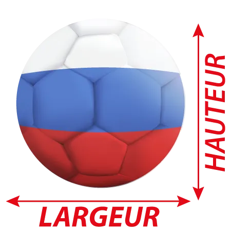 Détail Autocollant Ballon De Foot Russie