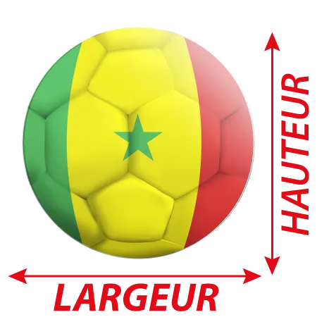 Détail Autocollant Ballon De Foot Sénégal