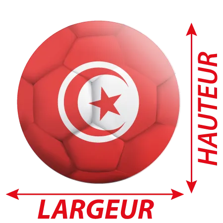 Détail Autocollant Ballon De Foot Tunisie