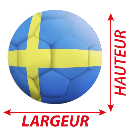 Détail Autocollant Ballon De Foot Suède