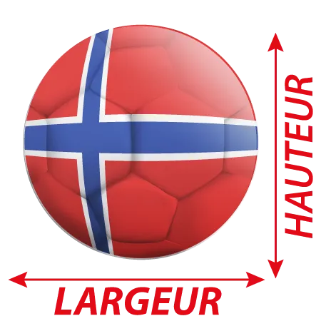Détail Autocollant Ballon De Foot Norvège