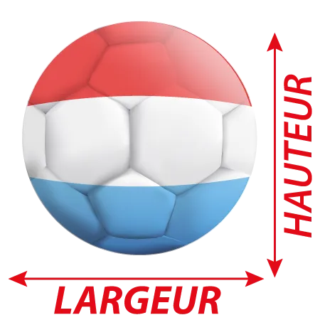 Détail Autocollant Ballon De Foot Luxembourg