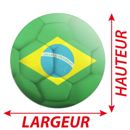 Détail Autocollant Ballon De Foot Brésil