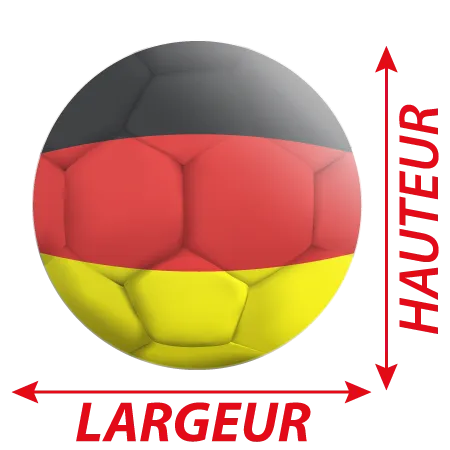 Détail Autocollant Ballon De Foot Allemagne