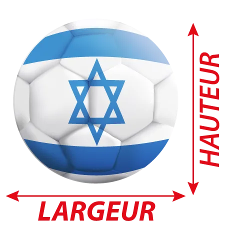 Détail Autocollant Ballon De Foot israel
