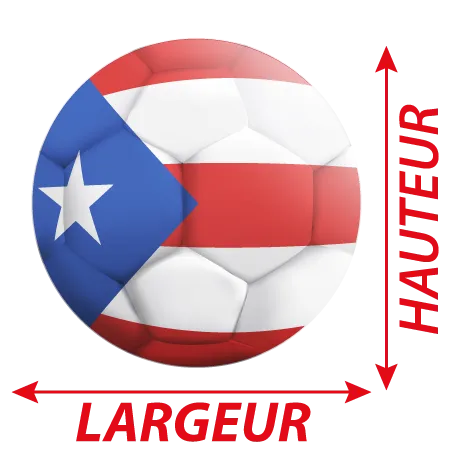 Détail Autocollant Ballon De Foot Porto Rico