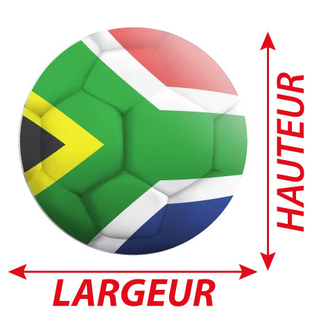 Détail Autocollant Ballon De Foot Afrique du Sud