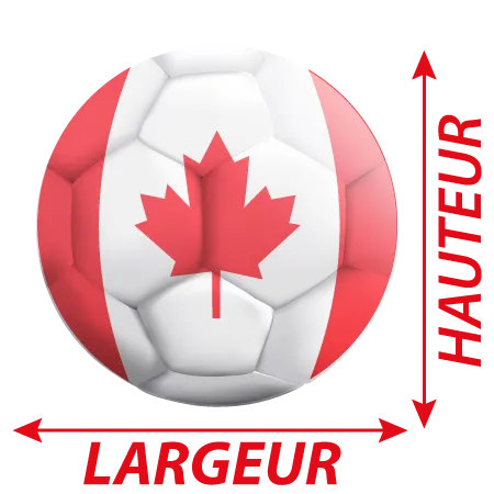 Détail Autocollant Ballon De Foot Canada