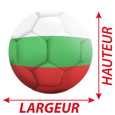Détail Autocollant Ballon De Foot Bulgarie