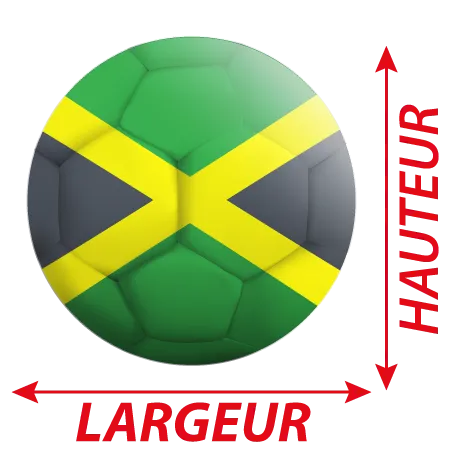 Détail Autocollant Ballon De Foot Jamaïque