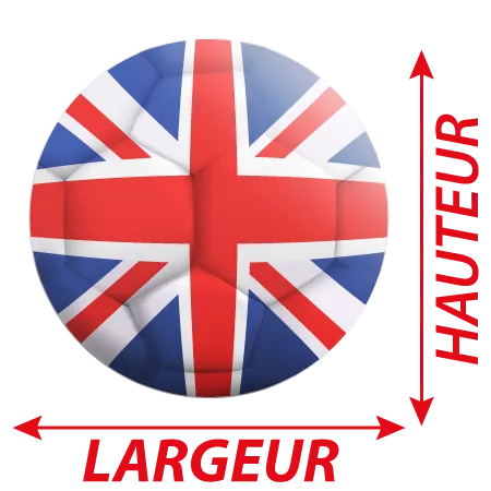 Détail Autocollant Ballon De Foot anglais