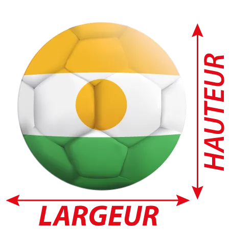 Détail Autocollant Ballon De Foot Niger