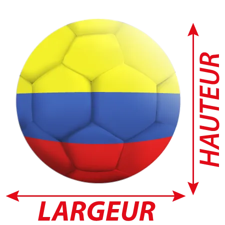 Détail Autocollant Ballon De Foot Colombie