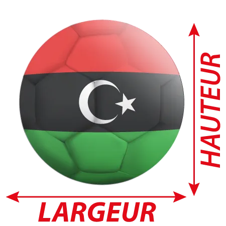 Détail Autocollant Ballon De Foot Libye