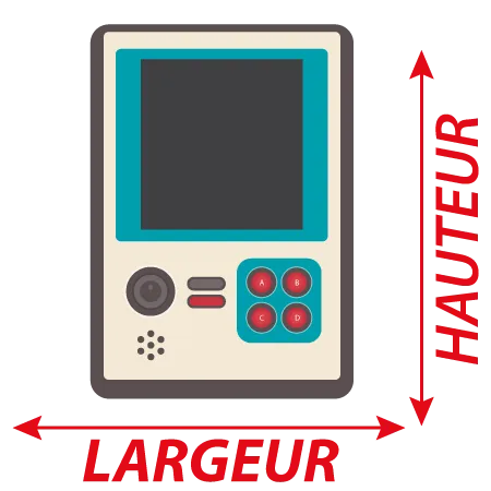 Détail Autocollant 8 bit Game Boy