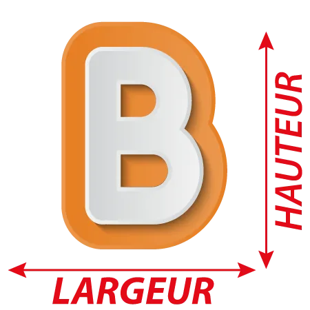 Détail Autocollant Lettre B