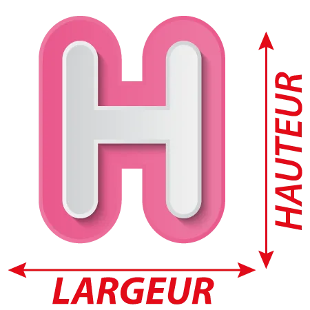 Détail Autocollant Lettre H