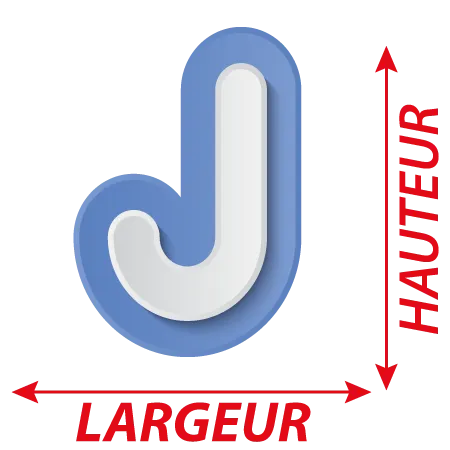 Détail Autocollant Lettre J