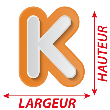 Détail Autocollant Lettre K