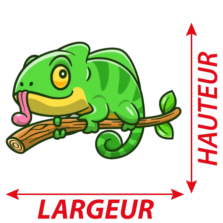 Détail Autocollant Caméléon Mignon