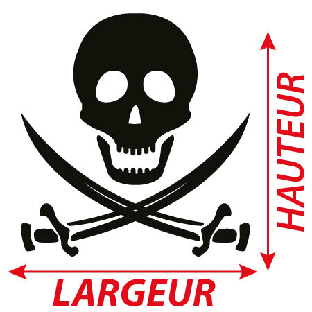 Détail Autocollant Logo Piraterie
