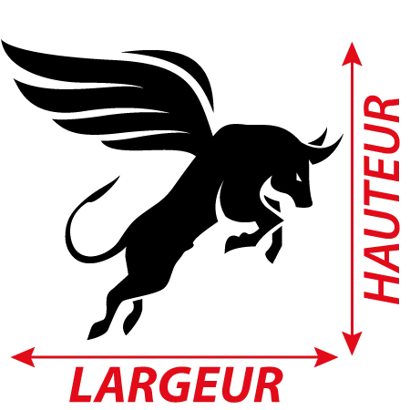 Détail Autocollant Taureaux Ailé