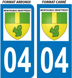 Sticker Plaque Montagnac-Montpezat 04500